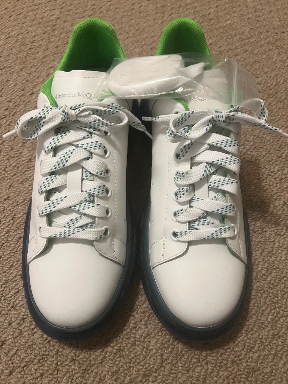 Alexander McQueen Leather Chunky White Sneakers